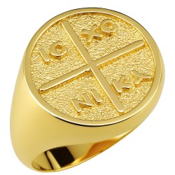 Χρυσό δαχτυλίδι κωνσταντινάτο Κ14